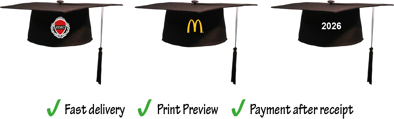 Graduation Hats with Print Graduation Hats with print